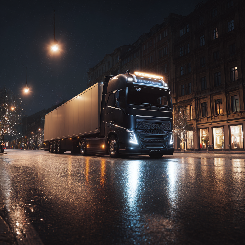 Volvo FH truck in city