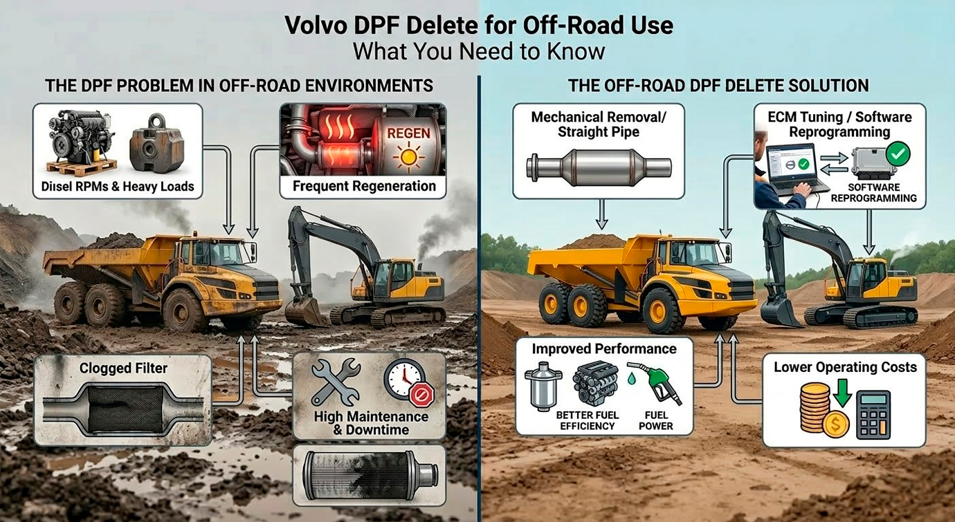 Volvo DPF Delete for Off-Road Use: What You Need to Know
